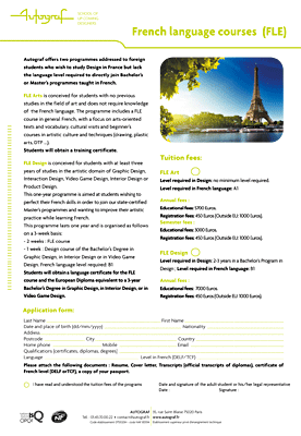 French as a Foreign Language Courses (FLE)