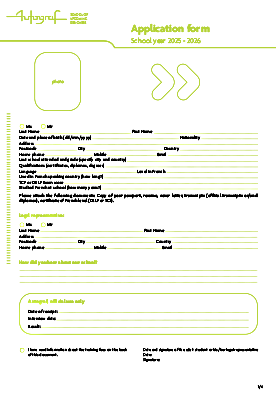 Application form