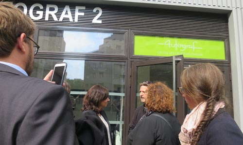 Mrs. Hidalgo and Mrs. Calandra visiting Autograf and the Saint-Blaise neighbourghood